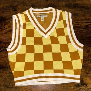 Urban Outfitters Checkerboard Sweater-vest Size Small